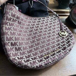 Michael Kors Purple and Silver Accent Bag